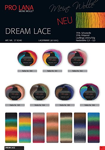 NEU Pro Lana Deam Lace, tolles Lacegarn, 50 g Knäuel 200 Meter LL, 75 % Schurwolle / 25 % Polyamid (180) - 2