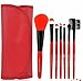 Low-cost sales makeup tools 7pcs Both portable makeup brush set, Soft hair brand RED makeup brushes professiona