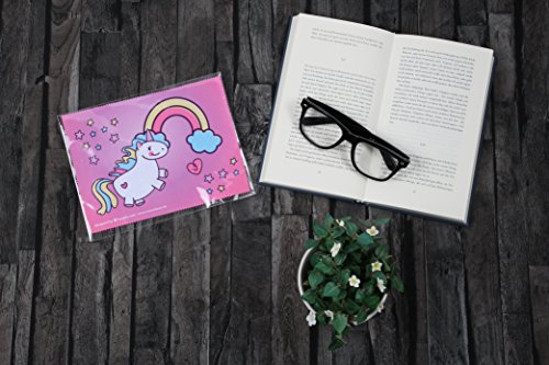 Microfaserbrillenputztuch mit Einhornmotiv-pink, 15×20 cm, für Brillen, Handy, Kamera, Haushalt, Geschenk uvm. - 2