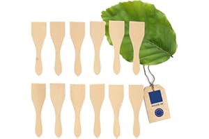 HOFMEISTER HOLZWAREN HOFMEISTER® - 12 raschietti per raclette, 13 cm, non graffia le padelle rivestite, resistente al calore e igienico, piccola spatola resistente al calore, legno