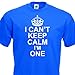 I Can't Keep Calm I'm One funny cotton Tshirt Boys 1st Birthday 1-2 Years Royal Blue