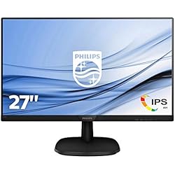 Philips 273V7QDSB/00 - Monitor LCD IPS de 27" con Flicker Free (resolución 1920 x 1080 Pixels, Panel IPS, tecnología LED, Bordes Ultraestrechos, Modo LowBlue, 5 ms, HDMI/VGA/DVI-D), Color Negro