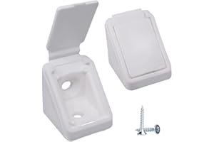 DIFORMA Lot de 100 équerres d'étagère blanches - 20 x 20 mm - Joints d'angle en plastique à 90 degrés - Angle droit - Vis incluses (blanc)