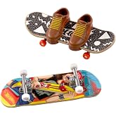 Hot Wheels Skate Retro Temalı İkili Parmak Kaykay ve Ayakkabı Paketleri HXL17-HXL20