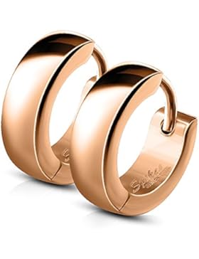 Creolen Klappcreolen Ohrringe Edelstahl Herren Damen