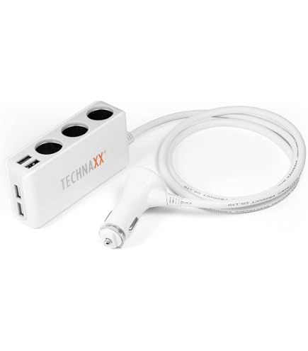 GTIWUNG Cavo Prolunga Accendisigari Auto 12V/24V Con Interruttore - Splitter 2 Vie Maschio-Femmina Con LED