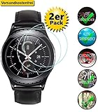 [2er Pack] Panzerglas für Samsung Gear S3 Classic / Gear S3 Frontier für das 1,3 Zoll Display Echt-Hartglas 9H, Displayschutz Panzerfolie Glasfolie Schutzfolie Glas Folie Display Schutz