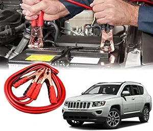 Autopearl Heavy Duty Jumper Booster Cables and Copper Core for Jeep Compass, 500A Current, (Booster_500AMP_JCompass)