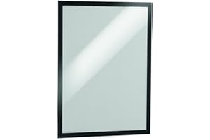 Durable 487301 Duraframe A3, Cornice Espositiva Adesiva, per Superfici Lisce e Solide, Formato A3, Confezione da 2 Pezzi, Nero