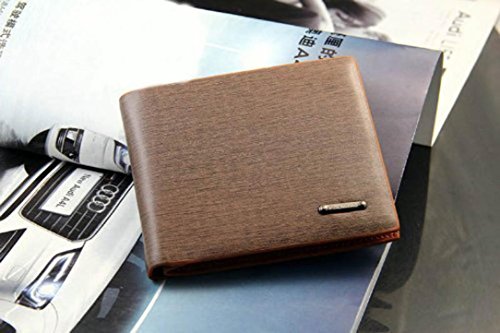Sannysis Herren-Geldbeutel Brown Brieftasche Kaffee PU-Leder-Mappen-Kreditkarte-Mappen- - 4