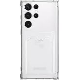 KZY İLETİŞİM Samsung Galaxy S22 Ultra Kapak Kamera Korumalı Kartlıklı Darbe Emici &Ouml;zellikli Şeffaf Silikon Kılıf