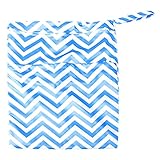 Wickeltaschen Wasserdichte Reißverschluss Tasche Waschbar Wiederverwendbare Windeltasche Blaue und weiße Ripple Muster - 9