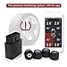 Reifendruckmessgerät, TPMS Auto Wireless Wiederaufladbare Digital OBD Reifendruckprüfer Reifenluftdruckmesser Überwachungssystem mit 4 externen Bluetooth Sensoren für unter 3,5 Bar nicht für Bus, LKW