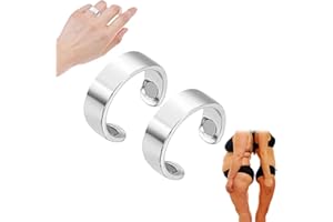 CaCaCook Anneau Magnétique de Drainage Lymphatique, Anneaux Magnétiques en Cuivre, Anneau Magnétique Réglable, Anneau Ouvert Magnétique pour Hommes Femmes, 2 Pièces