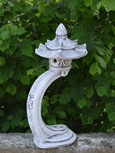 Herrliche große Steinlaterne Rankei Steinlampe aus Steinguss, frostfest - 2