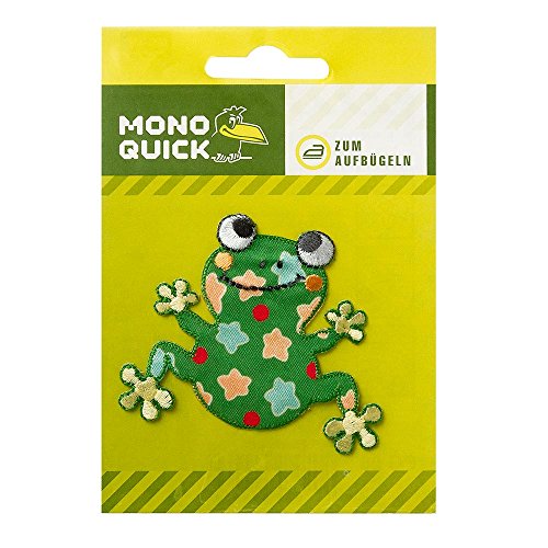 Mono-Quick 311 Aufbügelbilder Frösche Set, 6 teilig, Froschmotive 5,0 x 4,0 cm bis 7,5 x 12,5 cm Filz, Satin, Stickerei - 9
