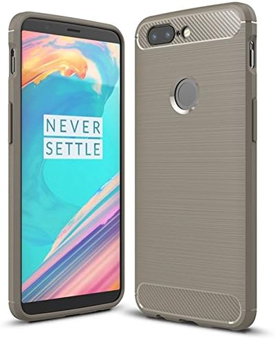 CruzerLite Oneplus 5t Case, Carbon Fiber Shock Absorption Slim Case for Oneplus 5t (Gray)