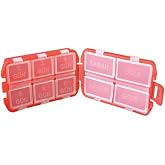 يمكن فتح صندوق تخزين الأدوية Pillbox باللون الأحمر أسبوعيًا