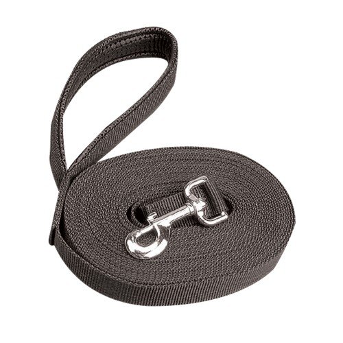 Padded-Lunge-Line-Rein-With-Trigger-Clip-8mt-Long-Colour-Black