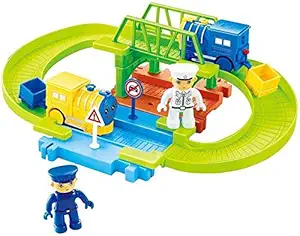 Webby Batterty Operated Block Train Track Set 14 pcs