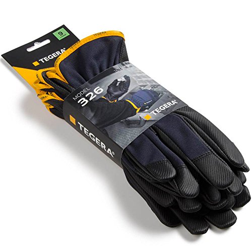 Ejendals Handschuh Tegera 326 aus Synthetikleder, Größe 9, 1 Stück, schwarz / blau, 326-9 - 5