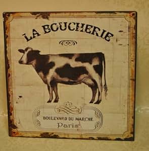 Download Set of 2 French Farmhouse Metal Wall art plaques - Dairy ...