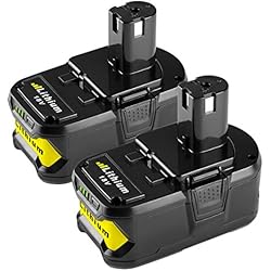 [2 Packs] Powilling 18V 5,0Ah Li-ion Remplacement de Batterie Pour Ryobi 18V ONE+ P108 P107 P104 P105 P102 P103 Outils Sans Fil