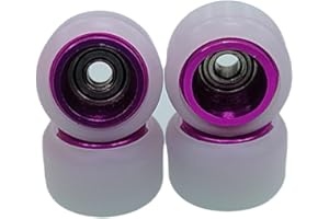 leefai Griffbrett-Räder, Pro Fingerboard Wheels Alloy core Wheel – Size 7,8 mm x 4.8 mm – weiße Räder mit Legierungsfarbe (lila)