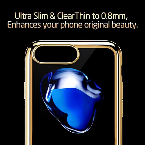 iPhone 7 Plus Funda  ESR Suave Carcasa iPhone 7 Plus Case Cover Silicona Funda para Apple iPhone 7 Plus 5 5 - Champ  n Oro