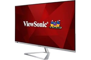 ViewSonic VX3276-2K-MHD-2 32-inch IPS QHD Monitor with 103% sRGB, 2x HDMI, DisplayPort, Mini DisplayPort, Eye Care for Work and Entertainment at Home