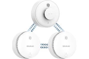 WISUALARM Smoke Alarm, Interlinked Smoke and Heat Alarm Scotland Bundle, Pre-linked,10-Year Battery Life,Compliant with Scotland & England Law (2 Smoke + 1 Heat)