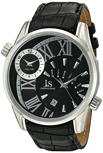 Joshua & Sons JS72SSB - Reloj de Cuarzo para Hombres, Color Negro