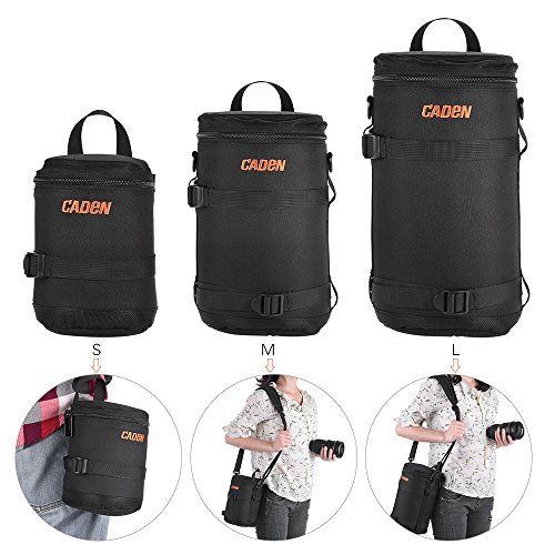 CADEN S   M   L Camera Lens Case Kit   paisse de Eatra antichoc de protection lentille sac pochette protecteur pour Canon Nikon Sony Tamron Sigma w   sangle