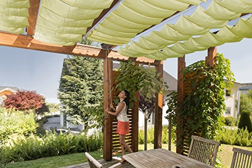 Windhager 10869 Sonnensegel-Seilspanntechnik-Set 270 x 140 cm, apfelgrün - 4