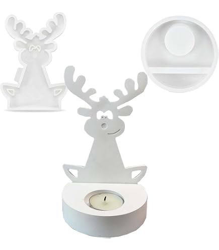 Stampo in silicone per candeliere per albero di Natale a 4 fori Stampi per candele aromatiche fatti a mano fai-da-te Portacandele in resina di gesso Strumento per la creazione artigianale