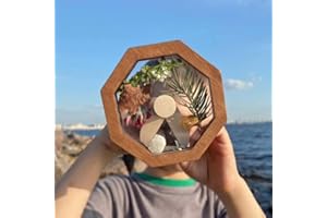 LUXTE Natural Wood DIY Kaleidoscope Kit, Wooden Magic Rotating Kaleidoscope Making Set for Nature Lovers, Outdoor Classic Handmade Education Toys for Kids (Style A)
