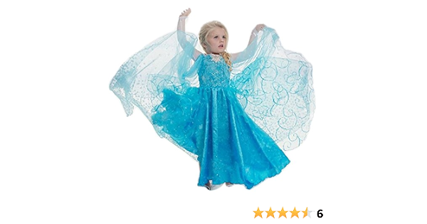 Vestito Frozen Bambina Dress Carnevale Costume Bimba childen Blu 510  (140-5/6 Anni) : Amazon.it: Giochi e giocattoli