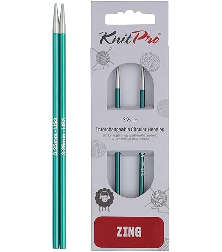 KnitPro Karbonz Rundstricknadeln - Austauschbare Carbonfaser Nadeln 8,5cm 3,0mm