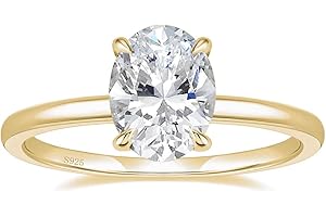 EAMTI 3CT 925 Sterling Silver Engagement Rings Oval Cut Solitaire Cubic Zirconia CZ Wedding Promise Rings for Her Wedding Bands for Women Size 3-11