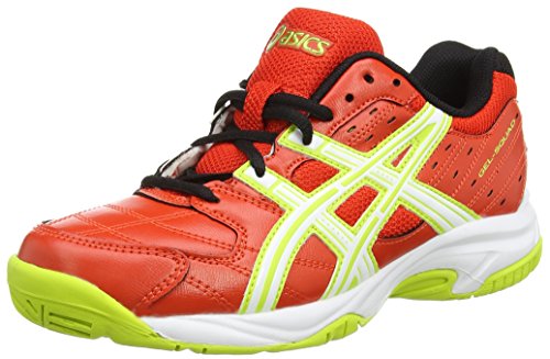 Asics Gel-squad Gs, Unisex-Erwachsene Hallenschuhe Rot (cherry Tomato/white/black 2101)