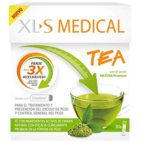 XL-S MEDICAL TEA per la Perdita di Peso, Cattura una Parte dei Grassi Alimentari con Thè Verde Matcha Premium, 10 Giorni di Trattamento, 30 Bustine