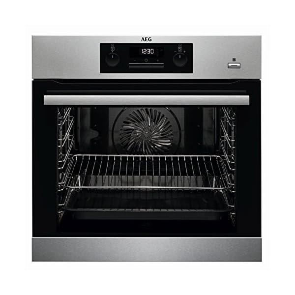 AEG BPS55532AM Einbaubackofen / 71 Liter Volumen / Silber / SteamBake mit Feuchtigkeitszugabe / Pyrolyse-Selbstreinigungsfunktion / Heißluftsystem mit Ringheizkörper Plus / SoftClosing / SafeToTouch