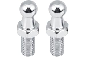 AMZLORD Bola de puntal de gas – 2 piezas de acero galvanizado para coche perno de bola M8 de 10 mm de repuesto para amortiguadores de resorte de gas, rótula divisora de rótula