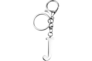 ORUZA Letter Keyring Alphabet Initial Keychain, Metal Letter Key Ring for Women Men Handbag Wallet Purses Letter