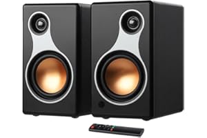 AIYIMA S500 Active Bookshelf Speaker 100W Bluetooth 5.0 HiFi Powered RCA Speakers with SUB Output,Coaxial/Optical/RCA Input,for Home Audio Computer TV Game