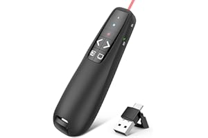 AUTOYET Wireless Presenter Remote Presentation Clicker, 2 in 1 USB Type C Clicker for PowerPoint Presentations, Pointer Slide Advancer for Mac Laptop PC Computer Keynote