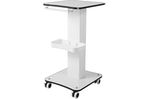 CHERIPOLI 360° Salon Rollwagen, höhenverstellbarer Tattoo-Tablettwagen, Beauty Trolley Salonwagen Friseurwagen Kosmetikwagen, für Salon- Spa-Dienstleistungen