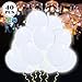 Produktbild OOTOO 40pcs LED leutende Luftballons 12 Zoll mit eigenem Schalter Party Artefakt, 24 Stunden Leuchtdauer, für Party, Geburtstag, Hochzeit, Festival, Weihnachten usw.(Weiß II)