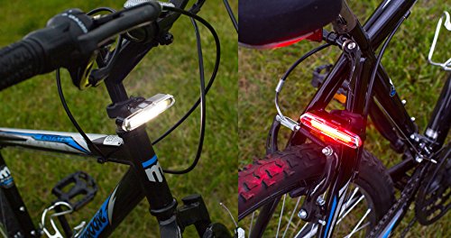 C4wrd LED USB Fahrradlicht, Rücklicht und Frontlicht, Extrem helle Fahrradlampe rot weiß, wiederaufladbar, einfach zu montieren, spritzwassergeschütztes Gehäuse mit Akku für gesicherten Radfahrspaß - 6