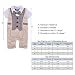 ZOEREA Baby Boys Formal Wear Wedding Suit Kids Toddler Gentleman One-piece Romper Jumpsuit Outfit Clothes Black Grey 0-24 Months